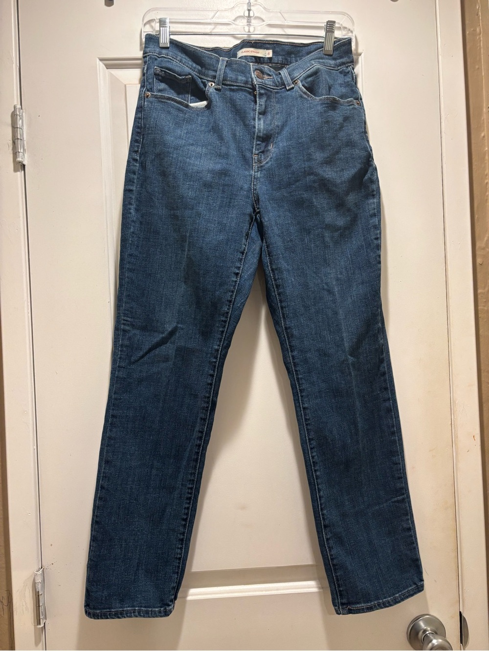 Levi's Women's Straight-Leg Jeans in Blue Denim